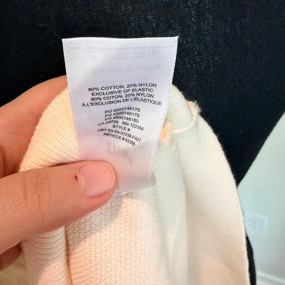 NWT Artizia Tna Moore Sweater Vest Whisper White V-Neck Cotton Knit L 83356